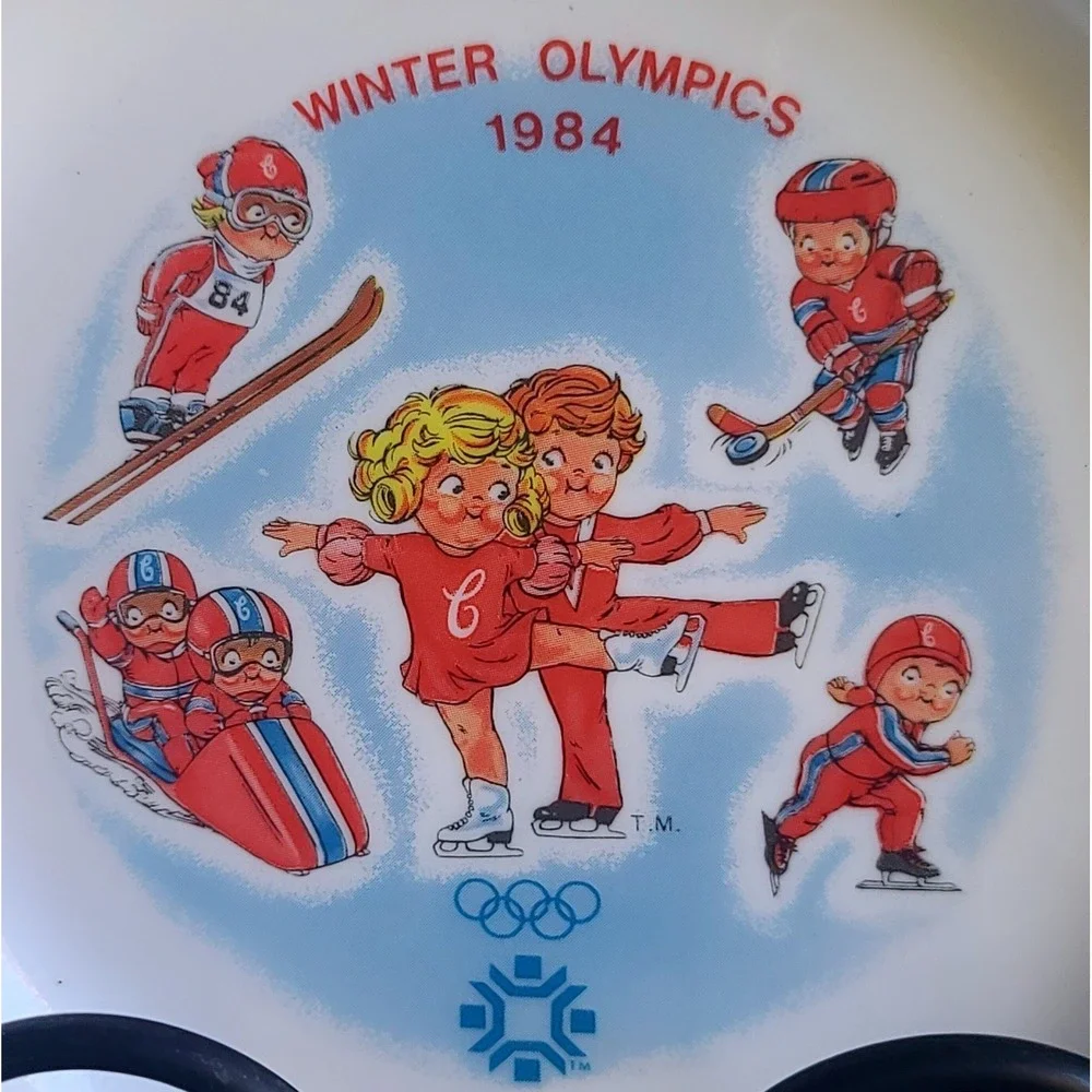 Vintage‎ Corelle Campbells 1984 Winter Olympics Flat Rim Salad Soup Bowl